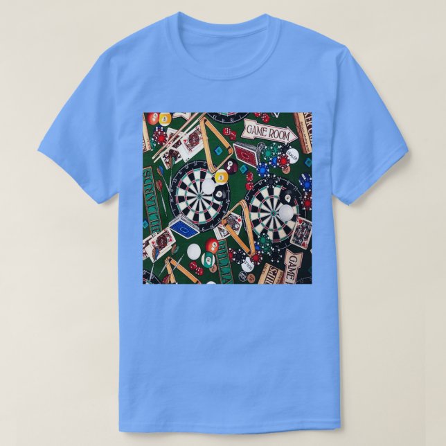 Spelrumsbiljetter Mörktampampongkort T Shirt (Design framsida)