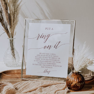 Spelsignalen elegant Guld Calligraphy Ring Ro Poster