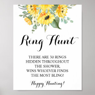 Spelsignatur för Möhippan ring Hunt Sunblommblommo Poster