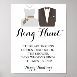 Spelsignatur för ring Hunt Bride & Groom Möhippa Poster