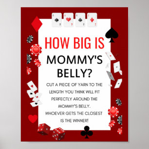 Spelskylt för Ace Casino Baby Shower Poster