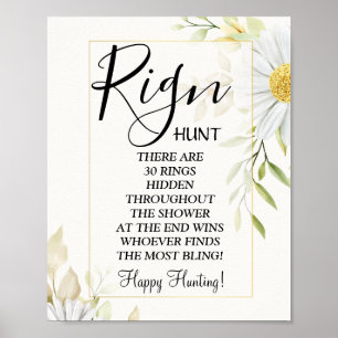 Spelskylt för Chrysanthemum Ring Ring möhippa Poster