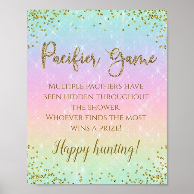 Spelskylt för Nappar-babyskor Poster (Framsidan)