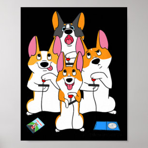 Spelspel Corgi Video Game Graphic Gamer Meme Gamin Poster