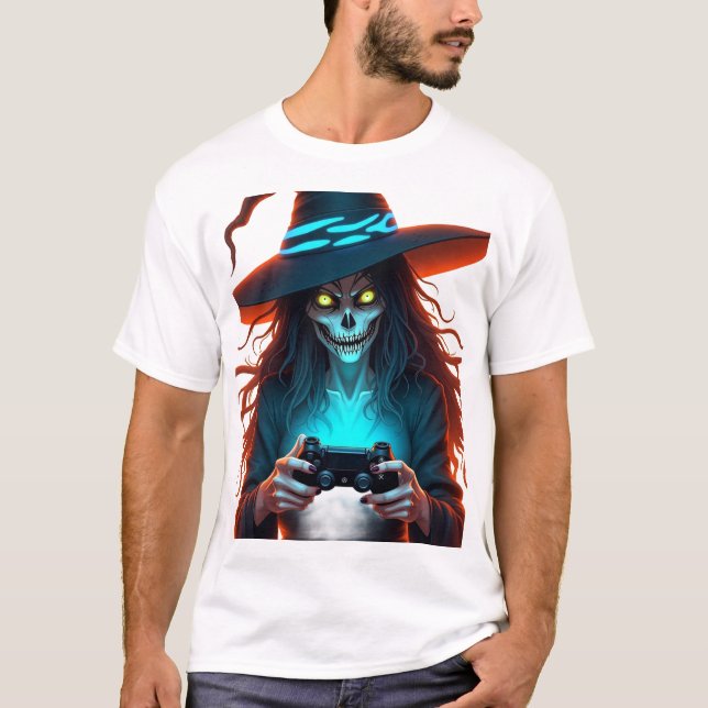 Spelspel för Halloween PlayStation - Spooky PS5 T Shirt (Framsida)