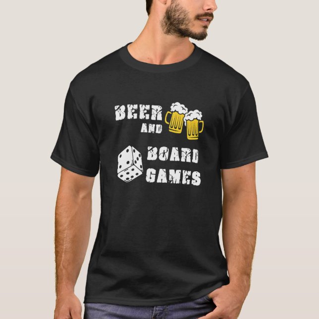 Spelspel i Beer Gamer Gaming Geek Nerd Backga T Shirt (Framsida)