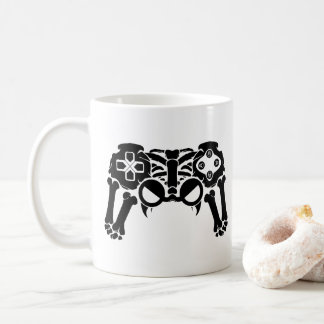 Spelspel i Halloween Spooky Skeleton Gamer Control Kaffemugg