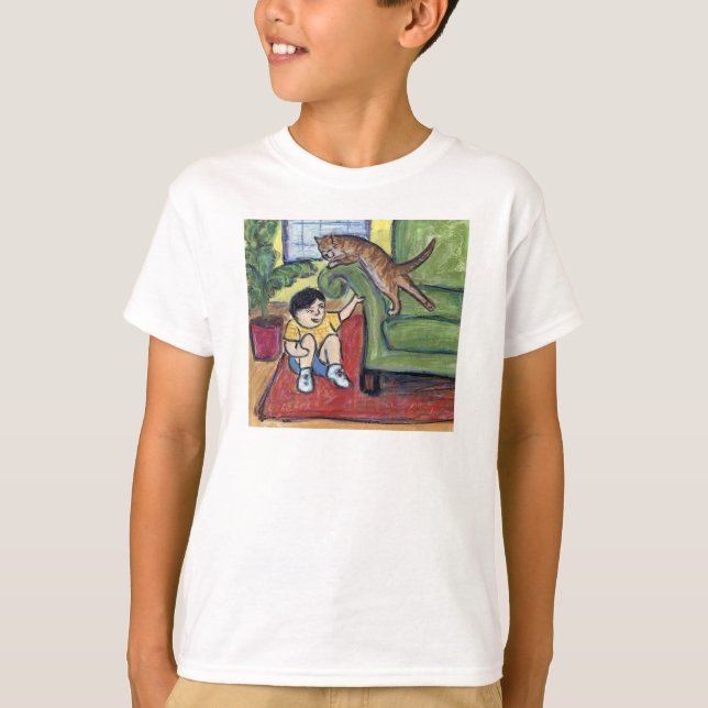 Spelspel - Katt över Anpassningsbar - konst T Shirt (Framsida)