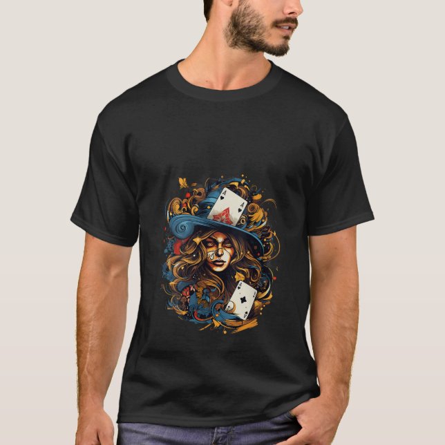 Spelspel med gotiskt kort - spel - nattspel - Idea T Shirt (Framsida)