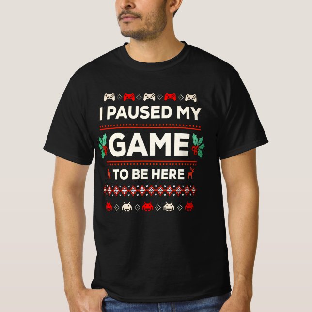 Spelspelande julsport Svetter spel T Shirt (Framsida)