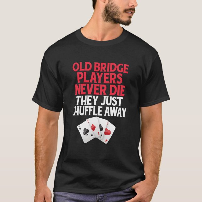 Spelspelare för Bridge Card-spel T Shirt (Framsida)