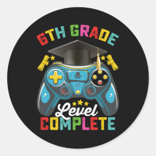 Spelspelaren 6e Klass Complete Studenten Runt Klistermärke
