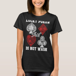 Spelspelaren Casino Gambling med Lucky Poker Card T Shirt