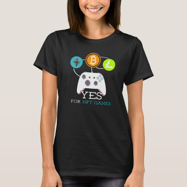 Spelspelaren Crypto Video Nft Games T Shirt (Framsida)
