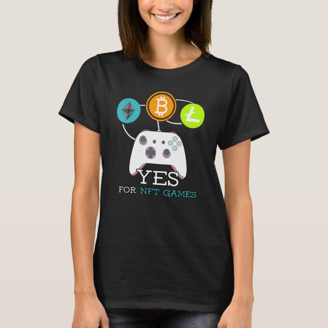 Spelspelaren Crypto Video Nft Games T Shirt (Framsida)