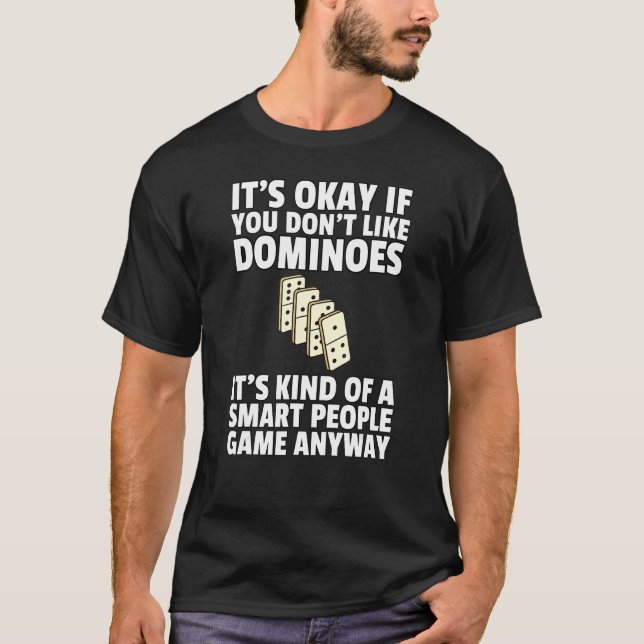 Spelspelaren Domino Dominoes Board Game Player T Shirt (Framsida)