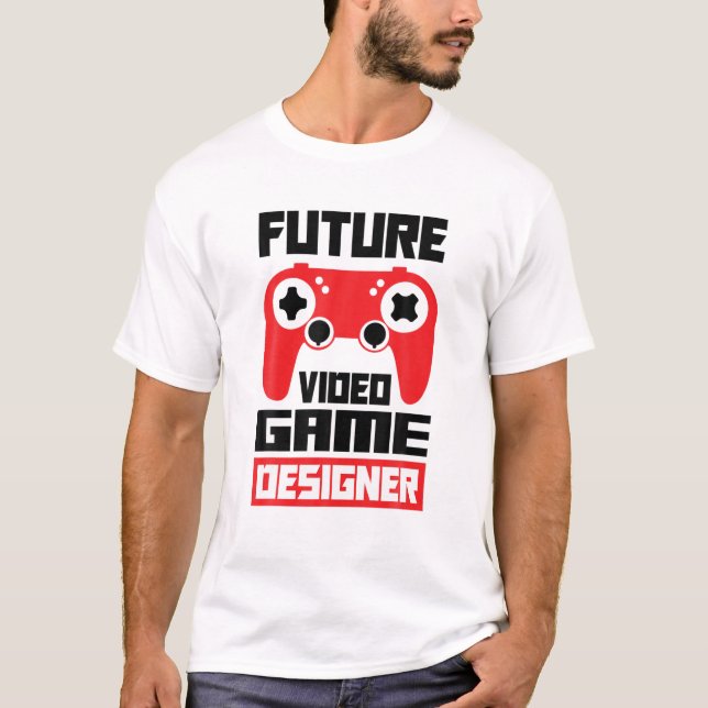 Spelspelaren för framtida videospelsdesigner t shirt (Framsida)