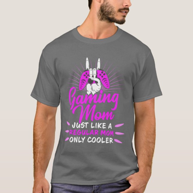 Spelspelaren Mamma Gamer Morsa Gamer Mor Gaming Ma T Shirt (Framsida)