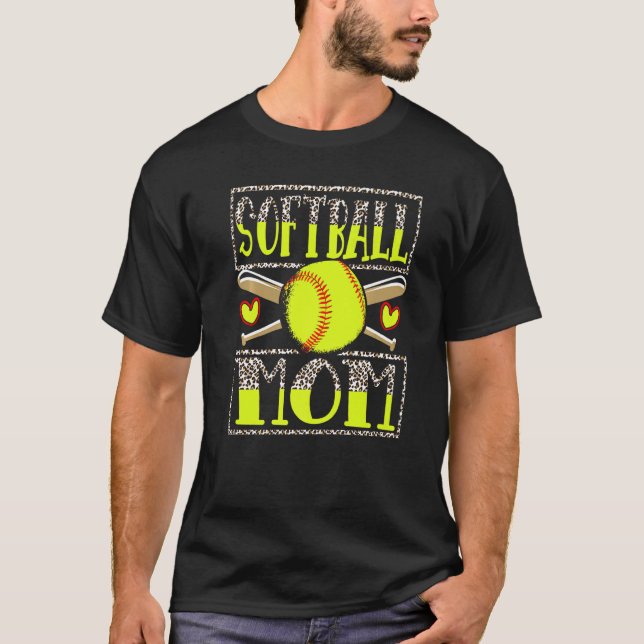Spelspelaren Mamma Mors dag i Softball Mamma Mamma T Shirt (Framsida)