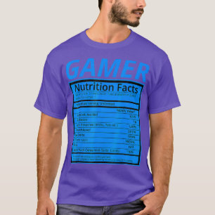 Spelspelaren Nutrition Facts Funny Gaming Gamer T Shirt