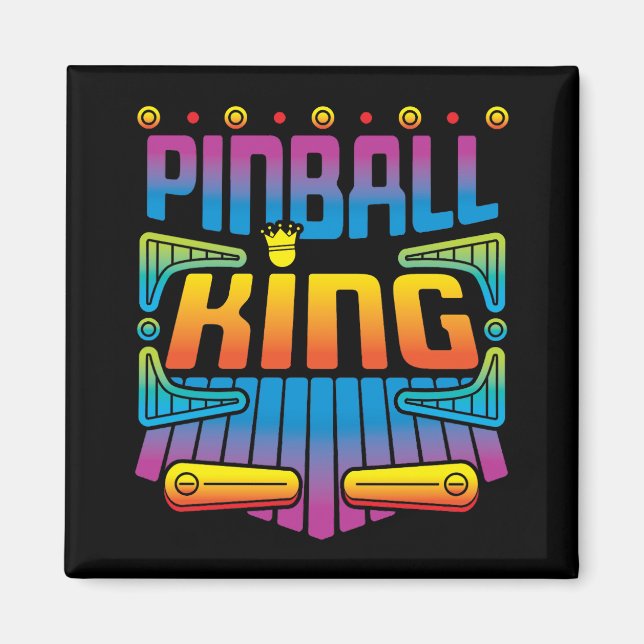 Spelspelaren Pinball Kung Arcade Magnet (Framsidan)