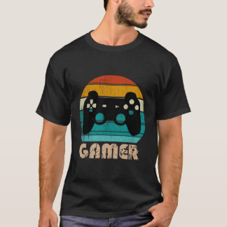 Spelspelaren Retro Gamer Player Gaming Boys Tonåri T Shirt
