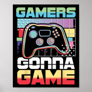Spelspelaren spelar spel i spelet poster