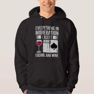 Spelspelaren Vin i Euchre Card Hoodie