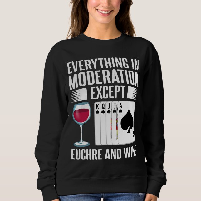 Spelspelaren Vin i Euchre Card T Shirt (Framsida)
