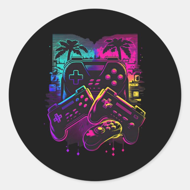 Spelspelargrafikstyrenhet 16 runt klistermärke (Framsida)