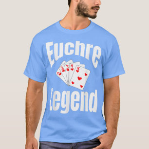 Spelspelarspel för Euchre Legencard-spelaren, natt T Shirt