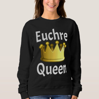 Spelspelarspel för Euchre Queen Krona-kort T Shirt