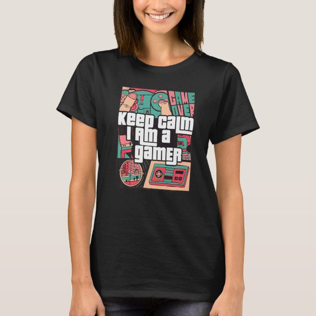 Spelspelarstyrenhet för videospel Datorspel T Shirt (Framsida)
