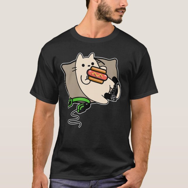 Spelspelets Hund för att äta upp Hett T Shirt (Framsida)