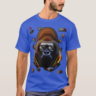 Spelspelsboxar i Gamer Gorilla Gaming Animal Video T Shirt