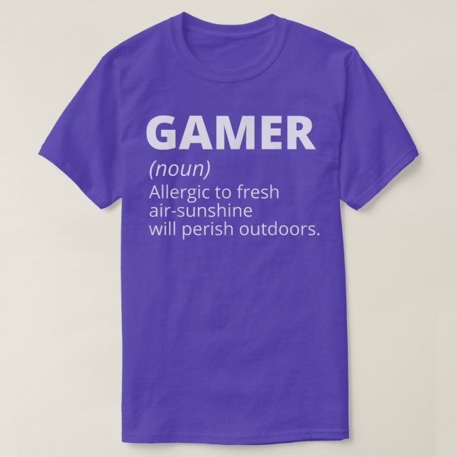 Spelspelsdefinitionsfunktion Funny spelvideospelsf T Shirt (Design framsida)