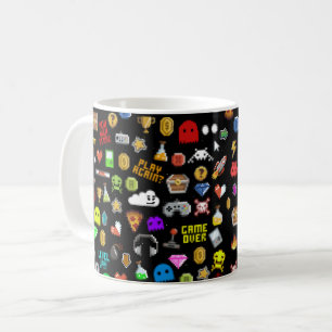 Spelspelsikoner för Retro Pixel-videospel Kaffemugg