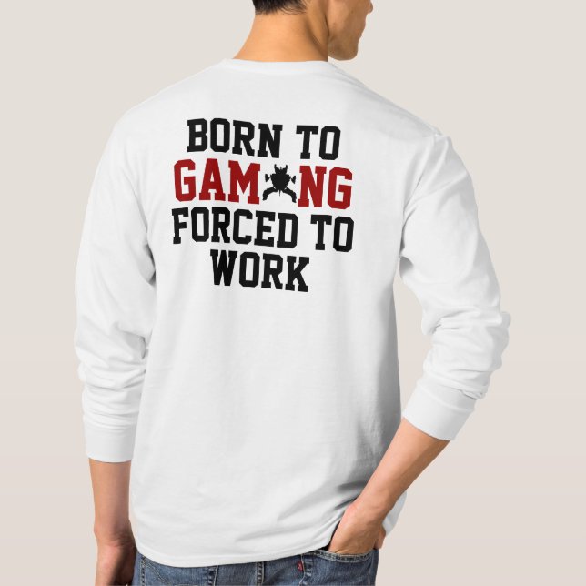 Spelspelsskräp humor rolig tee (Baksida)