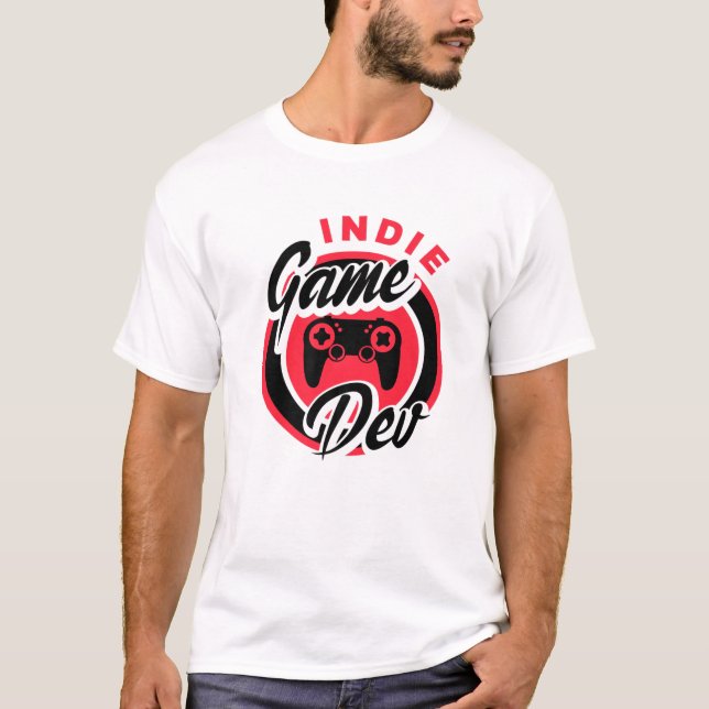Spelspelsspelare i Indie Game Dev Video Spelspelsp T Shirt (Framsida)