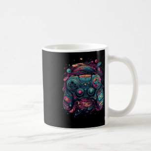 Spelspelsspelsspelerspelsgrafik med inbyggd Abstra Kaffemugg