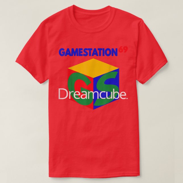 Spelstation 69 Video Game System 90:s Knock 2000 T Shirt (Design framsida)