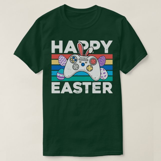 Spelstyrenhet för Glad påsk Video Game Bunny Gamin T Shirt (Design framsida)