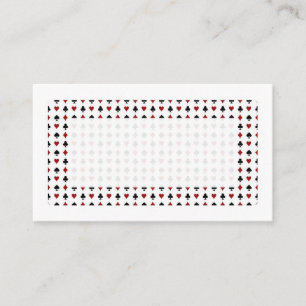 Spelsymboler Minimalistisk Röd Vit & Svart Placeringskort