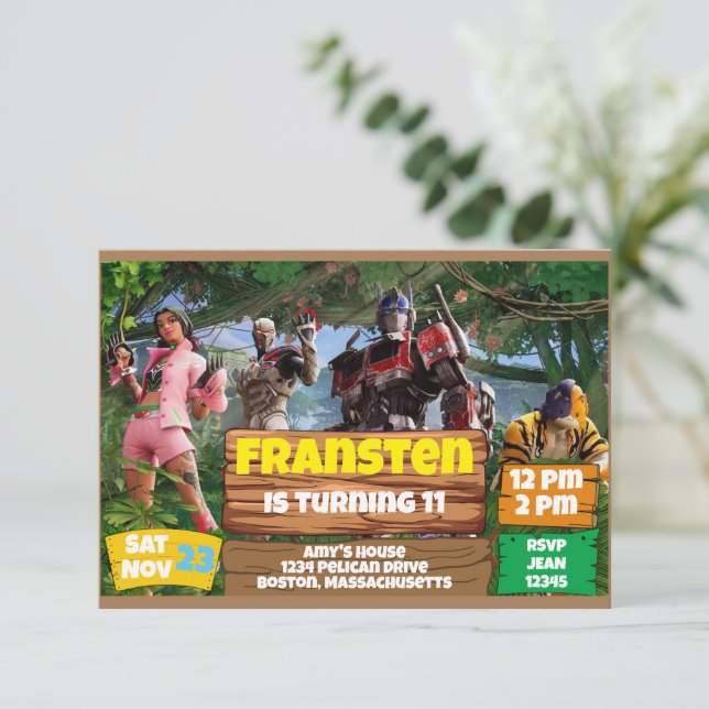 Speltema Inbjudningar (Stående Fram)