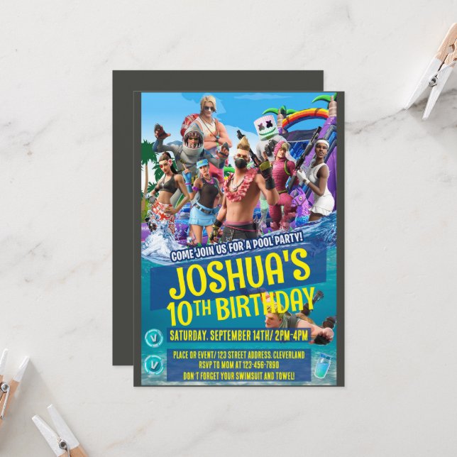 Speltemat inbjudan (Fram/Back In Situ)