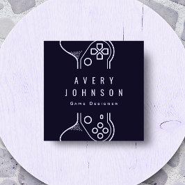 Speltester för speldesignern för videospel i kreat fyrkantigt visitkort