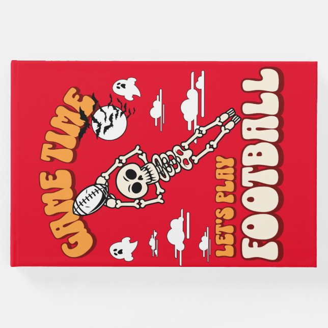 Speltid Låt oss spela fotboll Halloween Funny Gästböcker (Framsida)