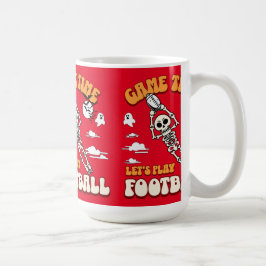 Speltid Låt oss spela fotboll Halloween Funny Kaffemugg