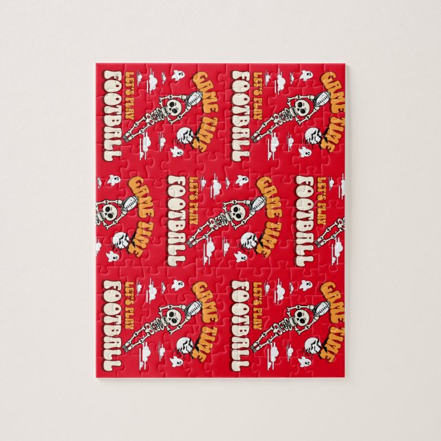 Speltid Låt oss spela fotboll Halloween Funny Pussel (Vertikal)