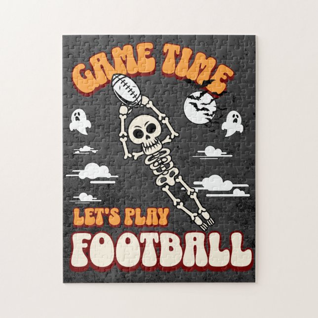 Speltid Låt oss spela fotboll Halloween Funny Pussel (Vertikal)